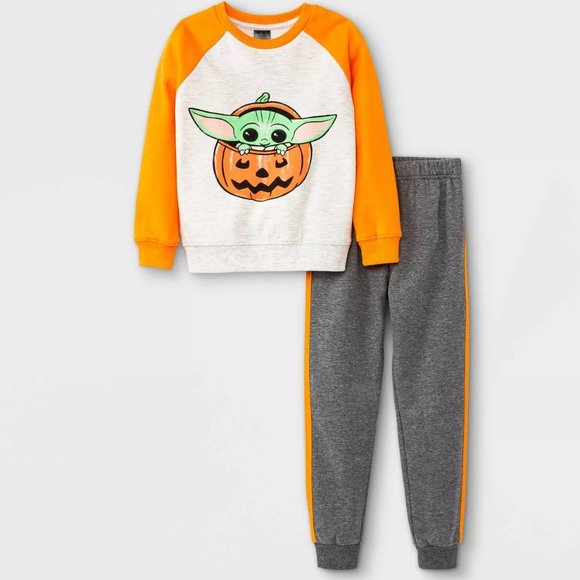 Boys' Baby Yoda Halloween Pullover and Jogger Fleece Set Size 12 18 Months NWT - Picture 1 of 4